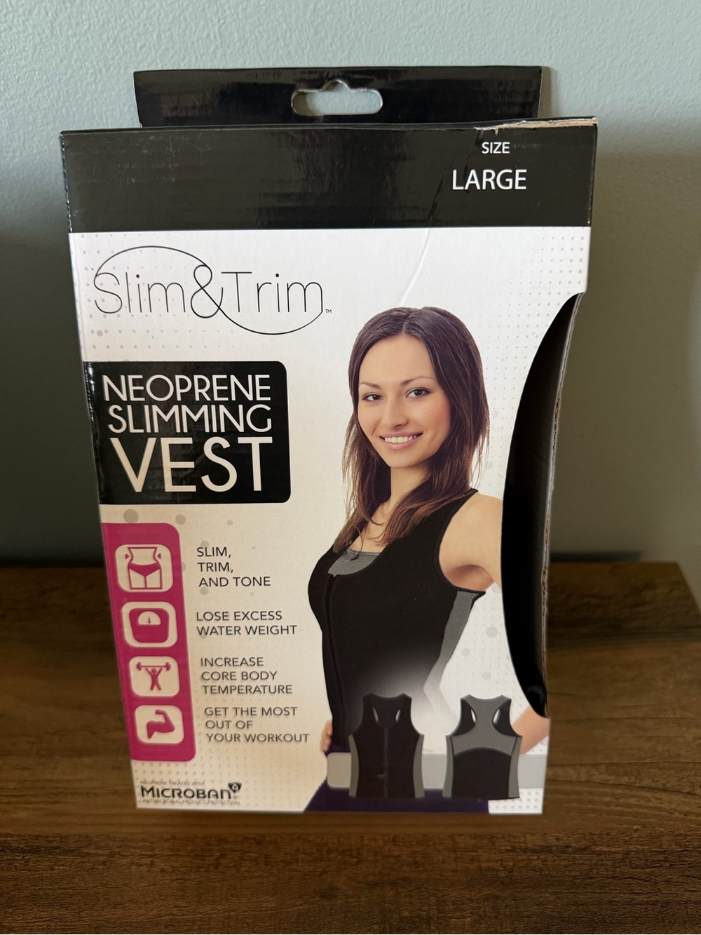 Slim & Trim Neoprene Slimming Vest. Size L. NWT.